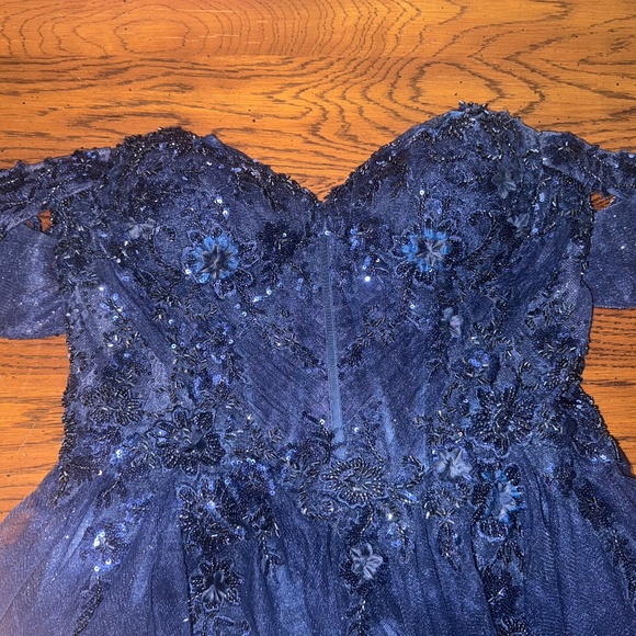 Prom Dress- Off Shoulder A-line Slit Gown by Ladivine (KV1126) - Picture 2 of 9